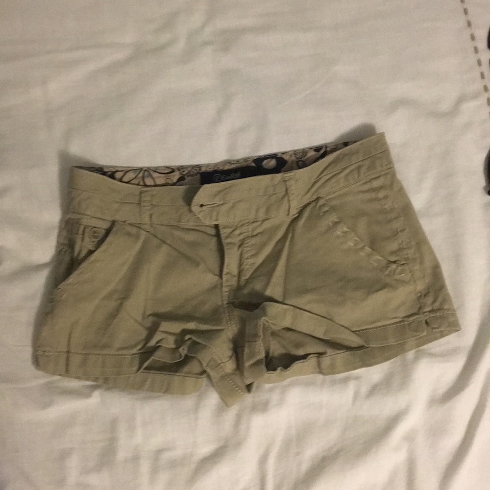 Khaki colored shorts
